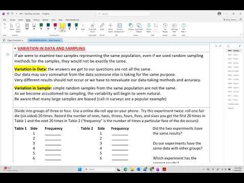 Statistics OER Section 1-3-c Sampling Errors, Bias, and Variability