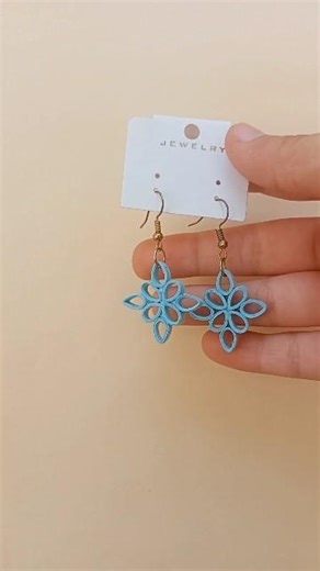 Quilling earrings✨ #quilling #diy #quillingart #art #quillingearring #earringsdiy