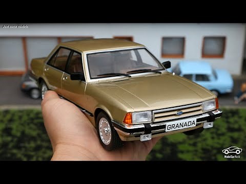 1:18 Ford Granada mkII 2.8 Ghia 1982, Solar-gold - Model-Car Group [Unboxing]
