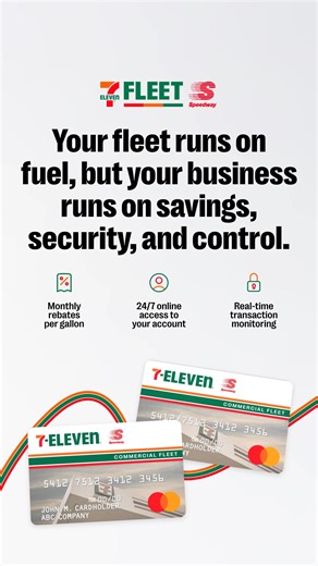Managing a mid- to large-size fleet? Try the fuel card with per-gallon rebates, added security features, and complete online control. | 7/11 Fleet Solutions | Facebook