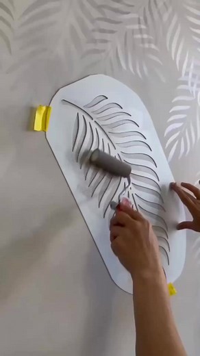 22K views · 131 reactions | Wall leaf texture design work | AlKarim Ceiling Pvt Ltd. | Facebook