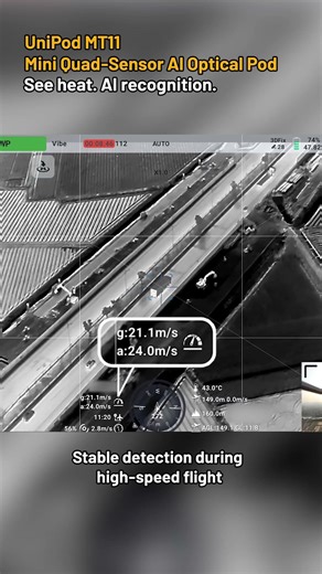 Thermal AI Detection & Tracking Drone Payload | UniPod MT11 UAV Gimbal Test