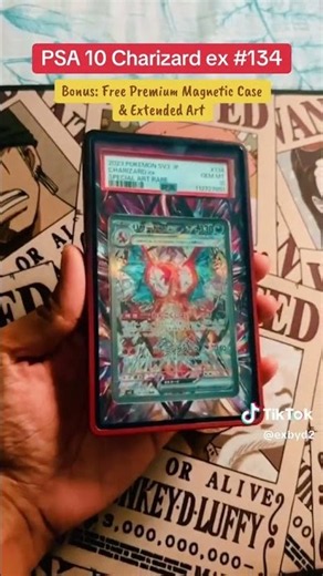 PSA 10 Charizard ex 134 and Free Premium Magnetic Case & Extended Art