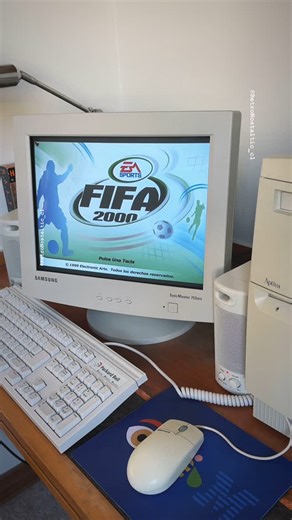 RetroNostalgic on Instagram: "Fifa 2000 (1999) Has the best intro of all FIFA games! (Robbie Williams - It’s only us) What is your favorite intro? - #windows #windows98 #fifa2000 #microsoft #retrobuild #retrocomputers #retropc #retrocomputer #retrogaming #footix #computer #retrogame #retrogamer #fifa98worldcup #fifa99 #atiradeon #pentium3 #pentium2 #geforce #bigbox #ati #robbiewilliams #1998 #vintage #unboxing #bigboxpcgamescollection #creative #intel #fifa #soundblaster"