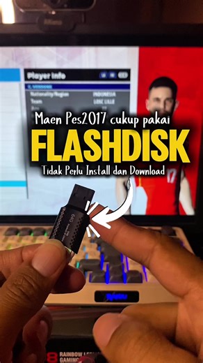 Flashdisk pes 2017 tidak perlu install dan download, Tinggal colok lngsung main #pes2017 #gameportable #pesupdate #efootball