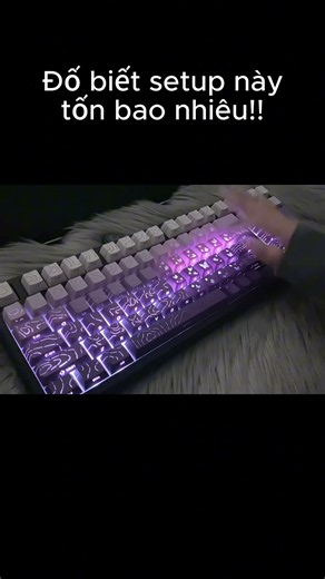Trắng tím đen và xuyên led thì cứ phải gọi là tuyệt vời!! #keyboard #gaming