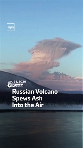 Footage from the Shiveluch volcano on Russia’s far eastern Kamchatka Peninsula shows a large ash plume as the volcano spews ash several kilometers above sea level. #Russia | Al Arabiya English