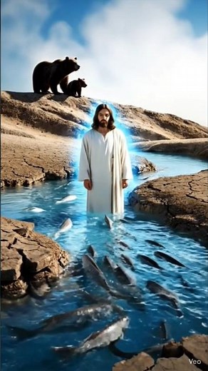 “Dead Fish on Cracked Land 🐟🌵➡️ Living Water Miracle ✨💦🙏”