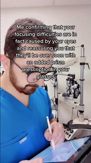 POV: Your optometrist confirms that your focusing and concentration problems were actually being