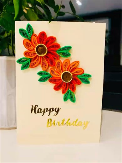 Handmade Quilling Birthday Card | DIY Paper Quilling Card Idea | Handmade Greeting Card #quillingart