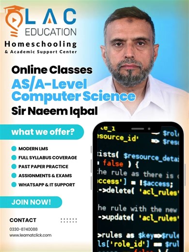 🎓 AS/A-Level Computer Science — Sir Naeem Iqbal | LAC Education