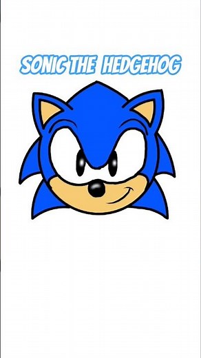How To Draw Sonic the hedgehog easy drawing tutorial #sonic #sonicthehedgehog #tiktok #shorts