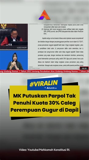 Melalui putusan ini, MK menyatakan bahwa jika syarat keterwakilan perempuan tidak terpenuhi, maka KPU wajib menggugurkan kepesertaan partai politik tersebut di daerah pemilihan yang bersangkutan. ​Gugatan perkara Nomor 128/PUU-XXIV/2026 ini diajukan oleh empat pemohon perempuan, yaitu Maya Novita Sari, Imas Dion Febriani, Cahya Camila, dan Fatati Nailul Munadia. Sebelum mengajukan gugatan, para pemohon menilai ketiadaan sanksi tegas membuat aturan kuota perempuan menjadi tidak efektif karena KPU