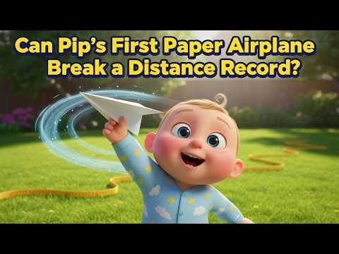 Can Pip’s First Paper Airplane Break a Distance Record?