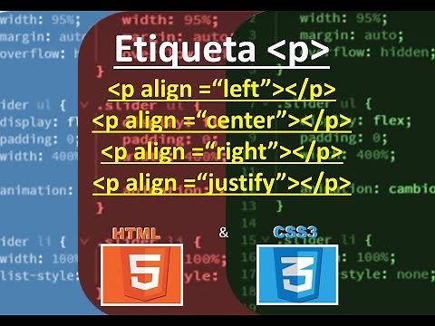 Como alinear un texto en HTML5 - Propiedad Align en etiqueta p
