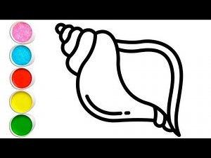 How To Draw A Beautiful Seashell 🐚| Easy Shell Drawing For Kids | Step By Step Easy Seashell drawing