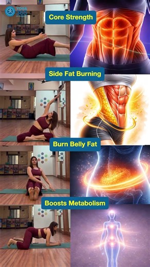 4 Core Exercises to Burn Belly Fat & Side Fat | Boost Metabolism Fast