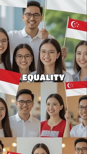 What do the moon and five stars on Singapore’s flag mean?