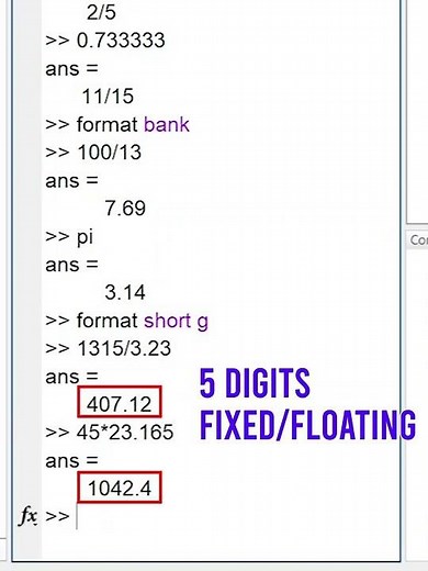 Display Number Formats in MATLAB part 2 | MATLAB Tutorial for Beginners #shorts