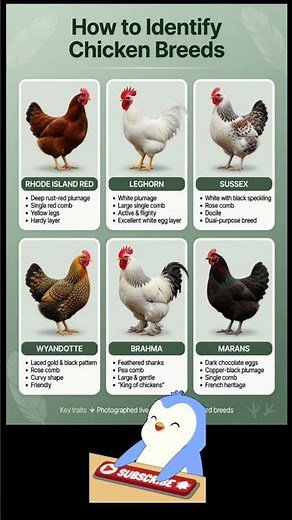 How to Identify Chicken Breeds 🐔#chickenbreeds #shorts #chicken
