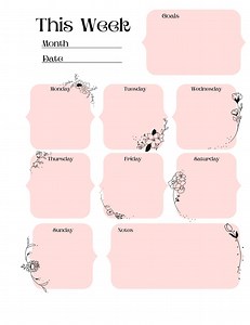 Printable Weekly Planner Sheet - Etsy