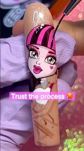 These Monster High nails will give you the chills 👻💕 #nails #nailart #naildesign #gelnails