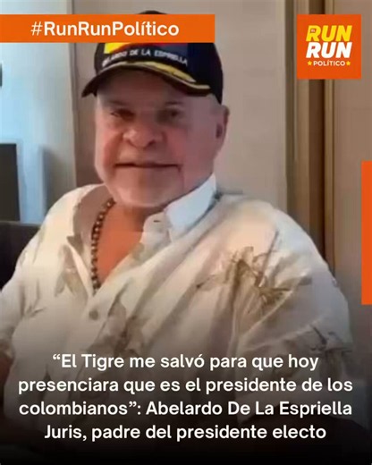 #Política| “Fue una predestinación”. Con esa frase, cargada de emoción, Abelardo De La Espriella Juris recordó el dramático episodio ocurrido antes del nacimiento de su hijo, hoy presidente electo de Colombia, al asegurar que sobrevivió a un naufragio cuando aún estaba en el vientre de su madre y que ese hecho marcó su destino.Durante una intervención pública, el padre del mandatario electo relató que el 2 de enero de 1978 viajaban en una lancha desde San Marcos hacia la Mojana cuando la embarca