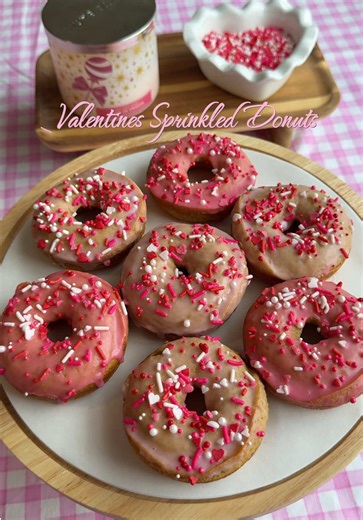 Delicious Pink Valentine Baked Donuts Recipe
