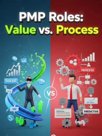 The PMP exam truth: Product Owner is about Value, Project Manager is about Process. Differentiate PO (Agile value) from PM (Predictive process) for exam clarity. Avoid confusion to ace your PMP! #PMP #Agile #ProjectManagement #ProductOwner