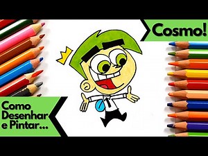 Como Desenhar e Pintar Cosmo de os padrinhos mágicos