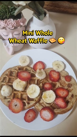 Mini Whole Wheat Waffle 🧇 😋 #youtube #shorts #food