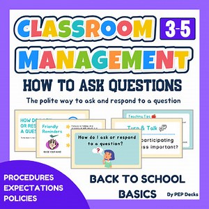 How to Ask or Respond to a Question| Classroom Management Resources | PPT