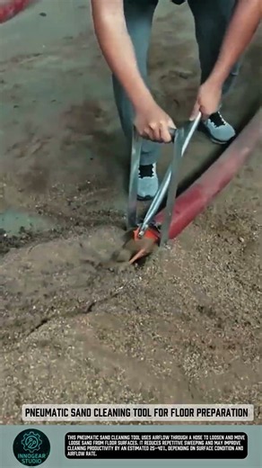 Pneumatic Sand Cleaning Tool for Floor Preparation #tools