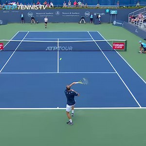 You're not supposed to be able to do THAT from THERE 😧 Nice moves, David Goffin | Tennis TV