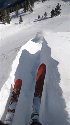 The Snow Started Splitting Under His Skis…