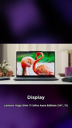 Yoga Slim 7i Aura Edition: 2.8K PureSight Pro OLED, 1100 Nits, Delta E ＜ 1