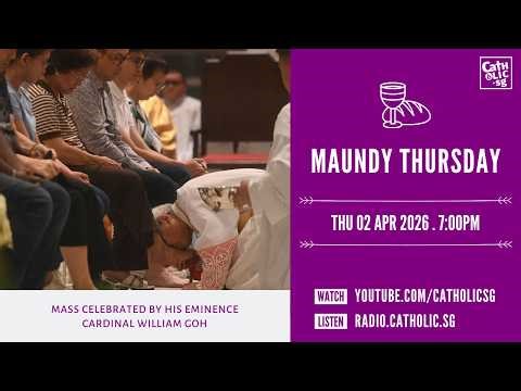 Maundy Thursday Mass 2026 – Catholic Mass Today Live Online