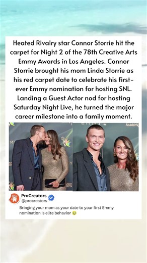 Connor Storrie turned his first Emmy nomination into a special family moment. #Emmys