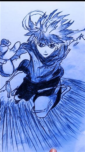 “Speed Rush Anime"/ Sketch”#AnimeSketch#DynamicPose#ActionSketch#MangaArt#PencilDrawing#AnimeArtist