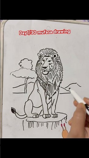 Lion king mufasa drawing easy #mufasa #simba #art #reach #feed #liondrawing #shorts #asmr #easy