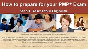 Not everyone is eligible to take the Project Management Institute's exam toward PMP certification. This is the first of 8 videos in The PM PrepCast's series on preparing for the PMP exam and we begin with a breakdown of the requirements. #PMP | The Project Management PrepCast