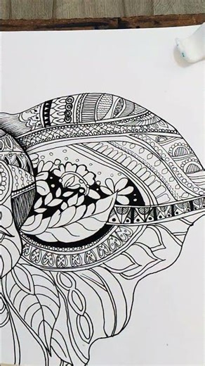 MandalaArtElephant#easy #art #mandala #animal #shorts #viral #artwork #drawing #newyoutuber #pen #yt