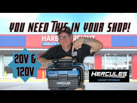 Hercules 20V/120V Dual Power 2 Gallon Wet/Dry Portable Vacuum | Harbor Freight Tool Review