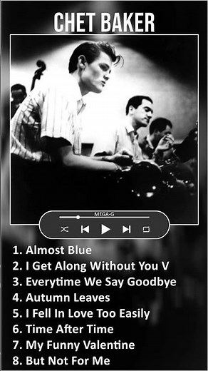 Chet Baker MIX Best Songs #shorts ~ 1940s Music ~ Top West Coast Jazz, Cool, Vocal Jazz, Jazz Music