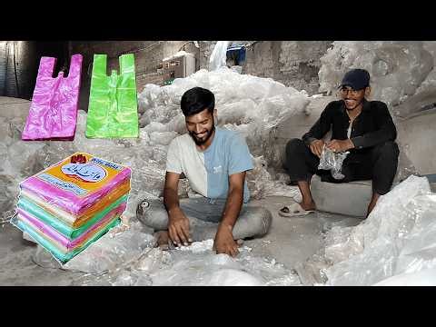 Amazing Recycling Process of Waste Plastic Bags to Make New Shopping Bags
