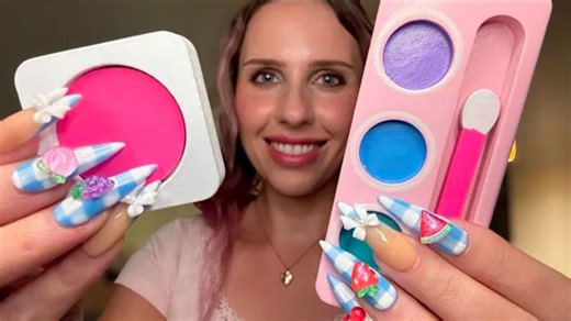 【Livvy】治愈你内心的孩子💗 用木制玩具套装假装化妆💄 (刺痛和睡眠)（2024.8.7）