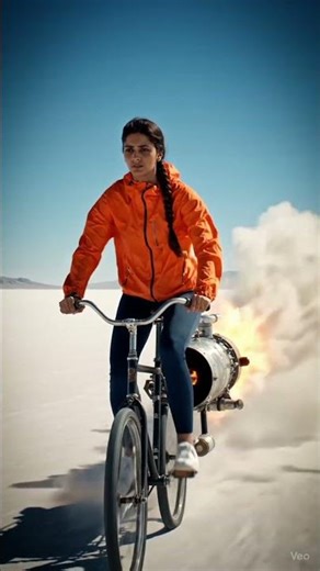 Jet engine on a bicycle