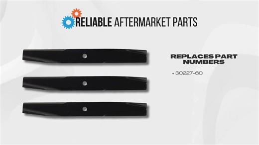 Watch 3 Hi-Lift Blades for Dixie Chopper Lawn Mower with 60 Deck on Amazon Live