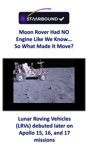 LRV measured 3.1 m long, 1.8 m wide, and 1.1 m high. It weighed 210 kg on Earth (35 kg on the Moon)