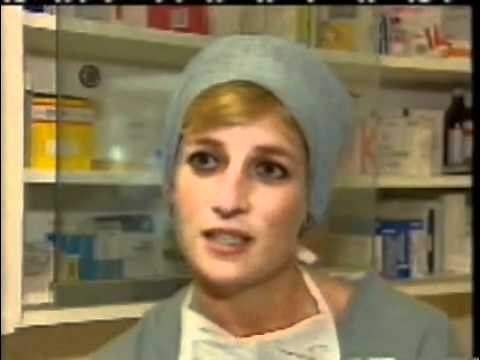 Princess Diana watches a heart operation